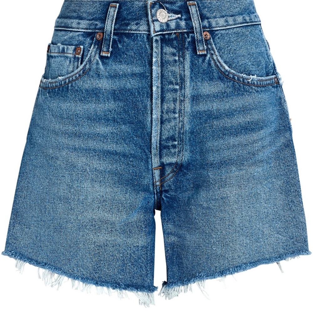 Agolde Parker Long Denim Shorts